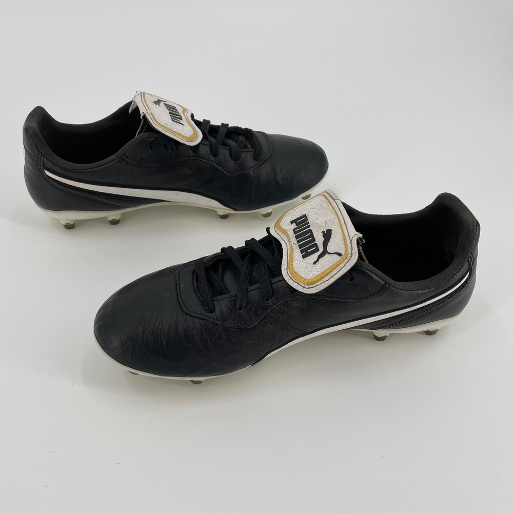 Puma King Top FG Leather Soccer Cleats Black Mens 6 Womens 7.5 Flawed - Picture 3 of 9